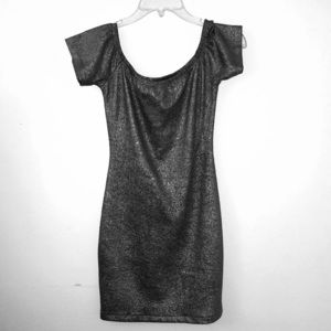 Silver mini dress